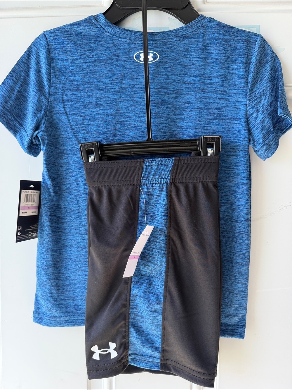 Under Armour Blue Heather Short-Sleeve Tee with Sports Ball Graphic - Picture 4 of 6